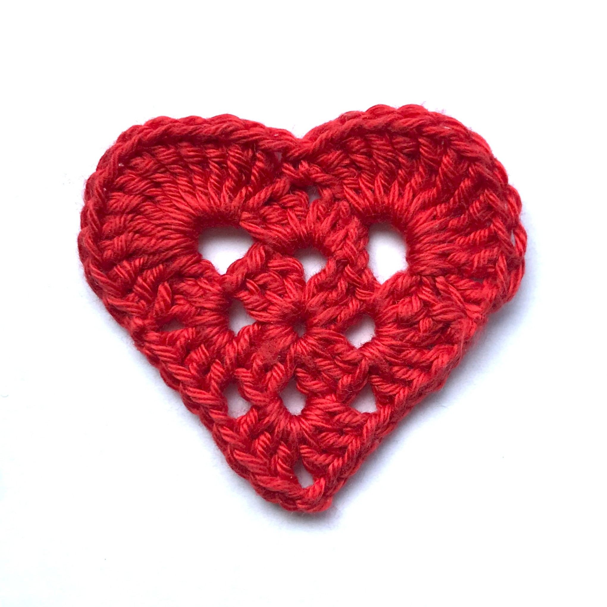 Heart From a Granny Square Free Crochet Pattern – Charts and Written Instructions